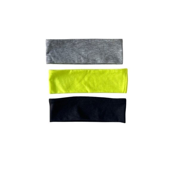 3 Headbands (Black, Heather Gray, and Neon Green) - Picture 1 of 1